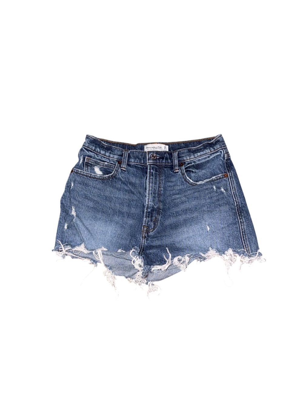 Abercrombie & Fitch Distressed Blue Denim Cutoff Shorts